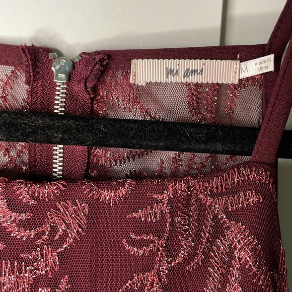 Francesca's Burgundy Dress‎ - Size Medium - Picture 2 of 11